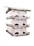 Birds Choice Starling Resistant Entrance Holes 3 Floor-12 Room Purple Martin House with Crescent Holes