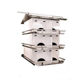 Birds Choice Starling Resistant Entrance Holes 3 Floor-12 Room Purple Martin House with... by 