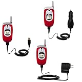 Deluxe Kit for the LG UX5000 includes a USB cable with Car and Wall Charger - Gomadic Brand w/ TipExchange Technology