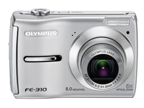 Childrens Toyshop  Electronics : Olympus FE-310 Digital Camera - Silver (8.0MP, 5x Optical Zoom) 2.5" LCD