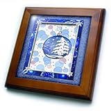 Green Snow Tree Ornament - 8x8 Framed Tile