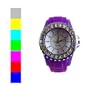 15 COULEURS DISPONIBLES Montre sympa et tendance, en silicone de couleur et strass par KurtzyTM - Violet 15 COULEURS DISPONIBLES Montre sympa et tendance, en silicone de couleur et strass par KurtzyTM - Violet