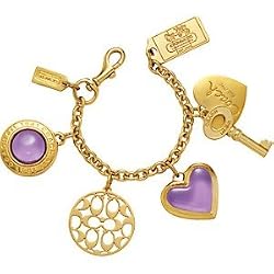 Coach Daphne Medallion Heart Charm Bracelet