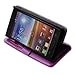 Bfun Packing Purple Card Slot Wallet Leather Case Cover For LG OPTIMUS L7 P705/P705G/700