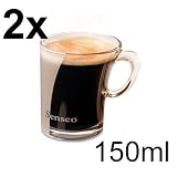 2 x Senseo Design Glas Tasse mit Milchglas Fassungsvermögen: 150 ml