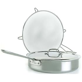 Click here to buy All Clad 5 Quart Saute Pan with Splatter Screen 54055 by All-Clad.