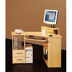 4505- 115cm - Eck-Schreibtisch - Computertisch, in buche