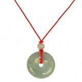 Chinese Jade Pendant Necklace (Fortune Coin)