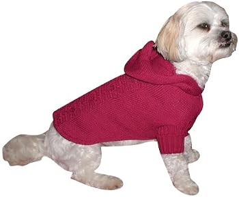 Doggiduds Chalice Hooded Cable Dog Sweater