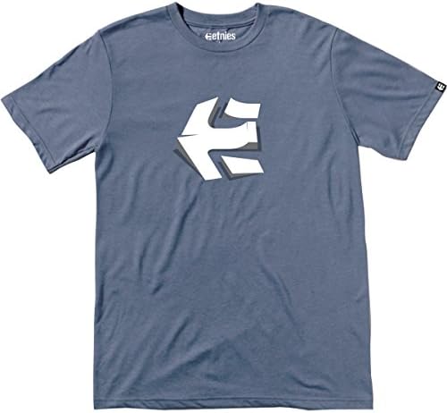 Etnies Men's Stryker Short Sleeve Tee, Blue/Heather, Medium
