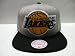 Mitchell and Ness NBA Los Angeles Lakers Big Logo Gray 2 Tone Snapback Cap