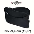 XiRRiX Premium Mini Notebooktasche Neopren Schutzh�lle Universal mit zus�tzlichem Fach - Gr�sse: bis 29,4 cm (11,6") - Farbe: schwarz (bulk)