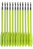 NAVADEAL 12PCS Yellow 7" 50-130LB Crossbow Fishing Bolts Pistol Hunting Aluminium Steel Tips
