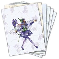 Fairies - Box Set of 12 Assorted Greeting Cards and Patterned Envelopes