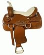 16" DOUBLE T Western Pleasure Saddle FLORAL TOOLED