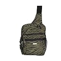 Baggallini Zebra Crinkle Nylon Messenger bagg