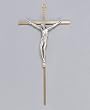 Fine All Metal Gold Tone Crucifix - Wall Mount - 10'' in Height
