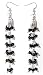 Girls Earrings & Black Onyx Gemstone Gift of Love 4 inches (ers172)
