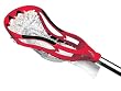 STX Deuce Lacrosse Head with White Power V Stringing, Red/Black