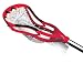 STX Deuce Lacrosse Head with White Power V Stringing, Red/Black