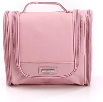 Toiletry Bag, Nuowin Luxury Series Hanging Travel Toiletry Bag with Multi- pockets Large Capacity Travel Organizer with Hanging Hook (Light Pink)