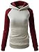 Choies Women's Cotton Patchwork Contrast Color Warm Sports Hooded Pullover Hoodies