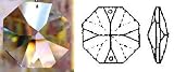Swarovski Strass Crystal Octagon With Lazer Logo Etched 14mm 2 hole # 8016-14 Set of 10pc