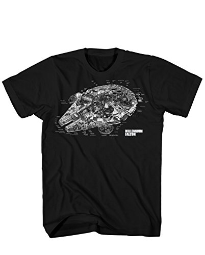 Star Wars Men's Millennium Revealed T-Shirt, Black, Large