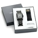 Kenneth Cole REACTION Men's RK5104 HOLIDAY-Box Set Rectangle Analog Grey Tone Watch