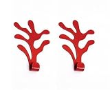 Alessi Mediterraneo Set of 2 Wall Hooks, Red, ESI10SET R