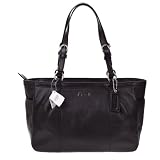 COACH Gallery E/W Signature Leather Tote Womens Handbag - 17721 Black