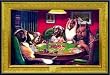 Art Poster Metal Framed Print - Dogs Playing Poker - Artist: Coolidge- Poster Size: 24 X 36