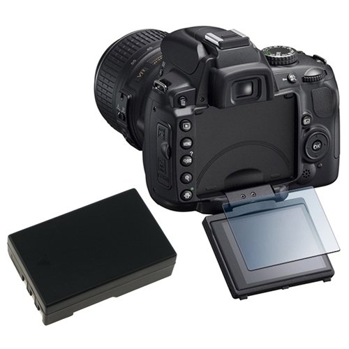 Nikon EN-EL9 / EN-EL9A Replacement Battery + LCD Screen Protector Film for Nikon D5000 SLR Camera