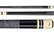 Viking Midnight Black Pool Cue with Ivory and Black Rings (G07)