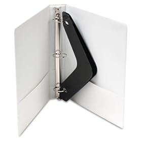 HeavyDuty DRing Vinyl View Binder 1 Capacity White