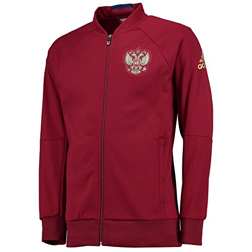 adidas Herren Jacke Russland Anthem, Collegiate Burgundy/Dark Football Gold, L, AI4489