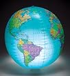 Inflatable Light-up Globe;5000-hour LED bulb,hook,string,repair kit,three alkaline batteries,act gde