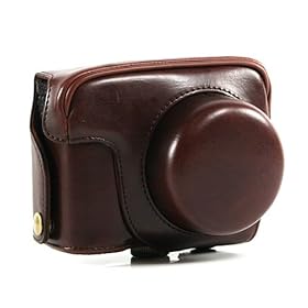 Dark Brown / PU Leather Camera Case / Cover / Bag for Canon G1X(7271-1)