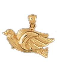 Dazzlers Solid 14k Gold Bird Charm Pendant Available in three colors from jewelsberry (weights: 2.4 grams only)