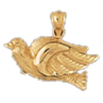 Cheap Girls Jewelry Dazzlers Solid 14k Gold Bird Charm Pendant Available in three colors from jewelsberry (weights: 2.4 grams only) For Sale