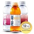PRO FOODS Performance Protein Drink Assortment - Kiwi Strawberry, Black Cherry, Orange PRO H2O and PRO ADE (1 case - 12 bottles)