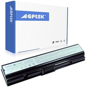AGPtek 4400 mAh Battery For TOSHIBA Dynabook AX TX Satellite A200 A202 A205 A210 A215 M200 M205 Pro A200 Pro A210 Equium A200 series PA3534U-1BAS PA3534U-1BRS PA3535U-1BAS PA3535U-1BRS PABAS098 PABAS099 series Laptop