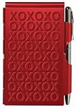 FLIP NOTES RED XOXO METAL NOTEPAD w/pen memo pad set Nu