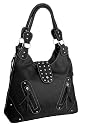 Nicole Black Faux Leather Hobo Shoulder Bag