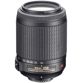 Nikon 55mm - 200mm f 4-5.6G ED-IF AF-S DX VR (Vibration Reduction) Autofocus Zoom Lens -... 