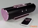Special ST VALENTINE'S DAY GIFT HEART SHAPED ALUMINUM iPhone 3G 3GS iPod Nano G3 G4 G5 Touch G1 G2 Classic Charger Speaker and Docking System with REMOTE CONTROL - RICCO VX-- BLACK
