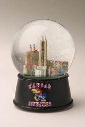 Kansas Jayhawks Wind-Up Musical Water Globe NCAA College Athletics