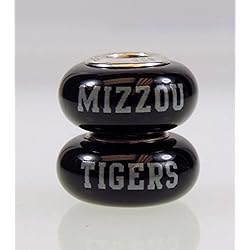 Missouri Tigers Fenton Glass Bead Fits Most Pandora Style Charm Bracelets