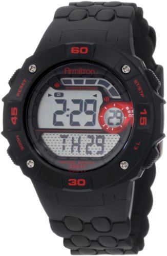 Armitron Men's 40/8248RED Black and Red Digital Chronograph Sport Watch