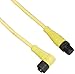 Brad 884031K05M010 Micro-Change A-Code Double-Ended Cordset, Female Right Angle-to-Male Straight, 4 Pole, PLTC-ER Cable Type, TPE (K05) Cable Jacket, 22AWG Wire Size, 4.0A Max Current Rating, 250V AC/DC Max Voltage, 1.0m Cable Length